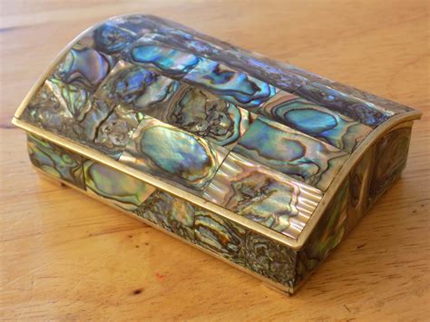 Antique Abalone Shell Box 